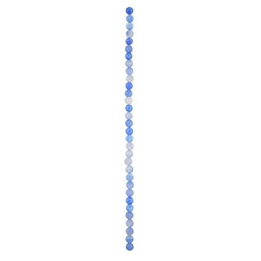 Blue Dyed Fire Agate Round Beads, 8mm by Bead Landing™
